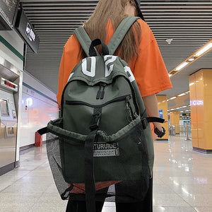 Waterproof College Backpack Girl Boy Schoolbag Teenager Student Basketball Bag