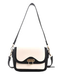 Contrast Women's Shoulder Bag Flap Pu Leather Female Handbags Underarm