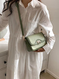Contrast Women's Shoulder Bag Flap Pu Leather Female Handbags Underarm