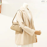 Pleated Bow Small Shoulder Bag Top Handle Clutch for Women