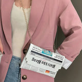 Envelope Bag Women Inkjet Clutch Chain Evening Bag
