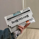 Envelope Bag Women Inkjet Clutch Chain Evening Bag
