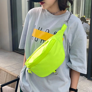 Nylon Waist Bag Crossbody Chest Pack Unisex Shoulder Small Hip Bag