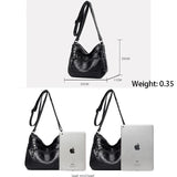Soft Leather Shoulder Bag Crossbody Handbag Multi-Layer