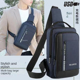 Large-Capacity Waterproof Men's Shoulder Bag Sports Backpack