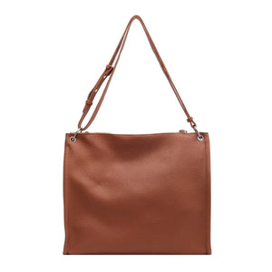 Vintage Brown Leather Tote Bag for Women - High Capacity Handbag