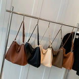 Vintage Brown Leather Tote Bag for Women - High Capacity Handbag