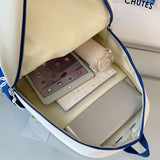 Nylon School Bag For Teenage Girls Contrast Travel Backpack