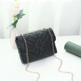 Small Square Bag Shoulder Bag Women Solid PU Leather Mini Zipper Handbags