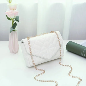 Small Square Bag Shoulder Bag Women Solid PU Leather Mini Zipper Handbags