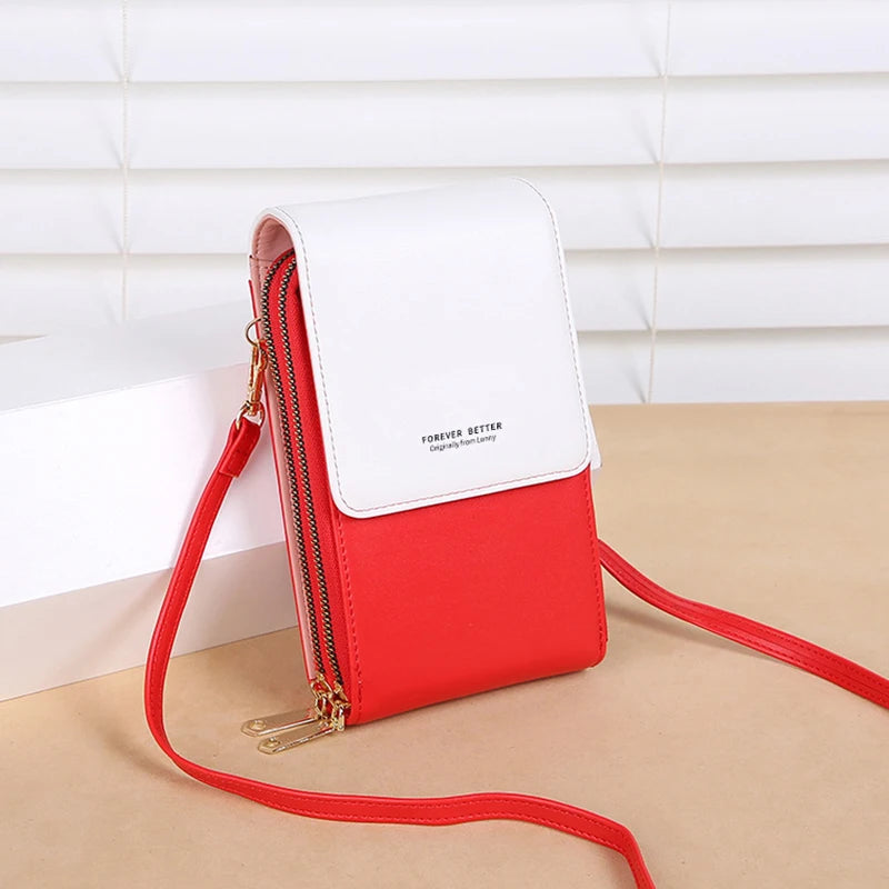 PU Leather Multifunction Mobile Phone Female Bags Ladies Single Crossbody Purse
