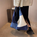 Patchwork Cloth Shoulder Bag for Women Large Capacity Shopper Handbag