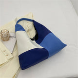 Patchwork Cloth Shoulder Bag for Women Large Capacity Shopper Handbag