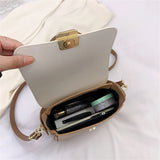 Patchwork PU Leather Shoulder Bags for Women Small Handbags and Purse