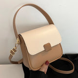 Patchwork PU Leather Shoulder Bags for Women Small Handbags and Purse