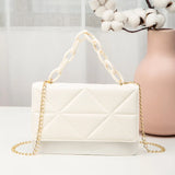 Rhombic Crossbody Bag Women's Shoulder Handbag PU Leather Messenger