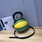 Round Female Basketball Style Bag Creative Hand Luggage Chain Diagonal Package