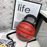 Round Female Basketball Style Bag Creative Hand Luggage Chain Diagonal Package