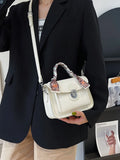 Top Handle Crossbody Bag for Women, PU Leather Shoulder Bag
