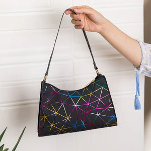Shoulder Bag for Women Soft PU Leather Underarm Bags Shining Handbag