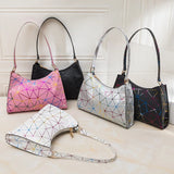 Shoulder Bag for Women Soft PU Leather Underarm Bags Shining Handbag