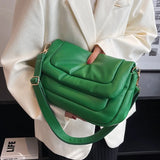 Soft Pu Leather Crossbody Bag for Women Solid Handbags