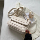 Soft Pu Leather Crossbody Bag for Women Solid Handbags