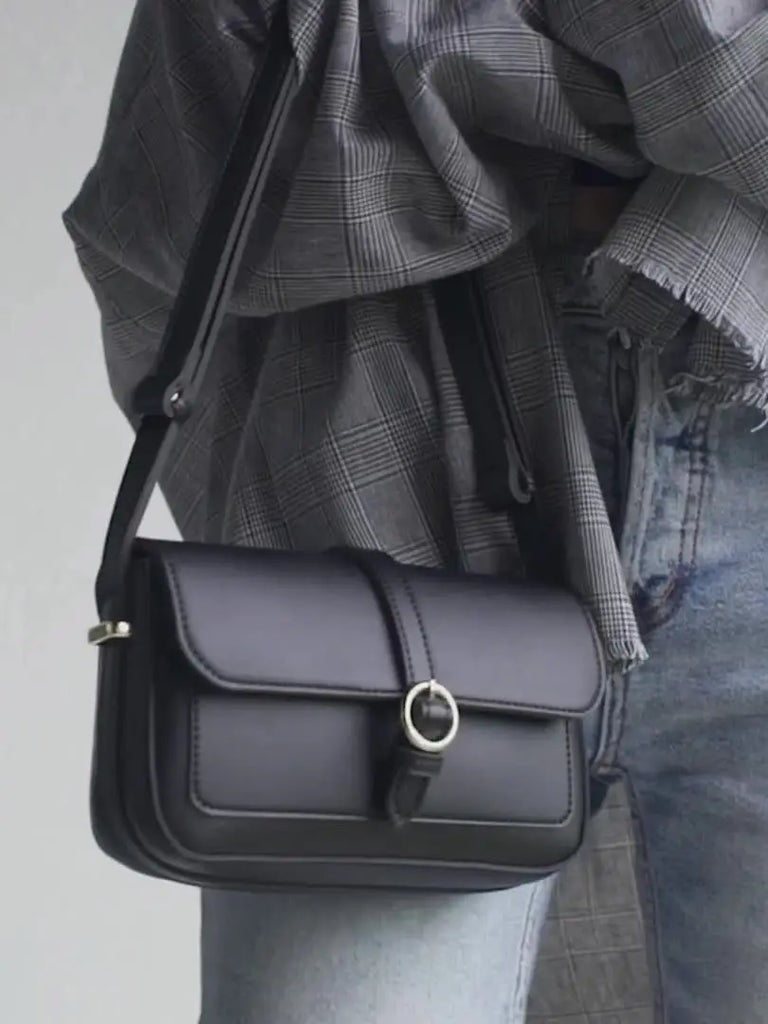 Women's Small Square Shoulder Bag Vintage Underarm Handbag