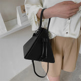 Small PU Leather Triangle Totes Bag for Women Lady
