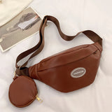 Women's Large Fanny Pack Waist Bag 2-in-1 Shoulder Messenger Hip Purse