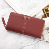 Solid Leather Women Purse Large Capacity Wallet