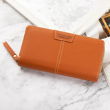 Solid Leather Women Purse Large Capacity Wallet