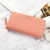 Solid Leather Women Purse Large Capacity Wallet