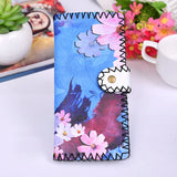Ethnic Soft Leather Wallet Long Money Bag Purse Unisex
