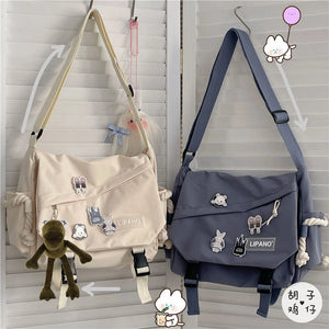 Nylon Shoulder Bag Large Handbags Crossbody Bags for Teenager Girls Men
