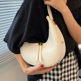 Women's PU Leather Shoulder Bag Solid Underarm Bag