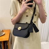 Flap Saddle Bag: Casual Scarf Shoulder Bag Crossbody Lady Handbag