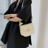 Flap Saddle Bag: Casual Scarf Shoulder Bag Crossbody Lady Handbag