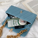 Chain Shoulder Bags for Women Texture Cover Shopping Bag