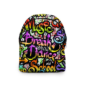 Anime Graffiti Student Backpack 3D Print Oxford Waterproof Casual Travel Bag