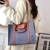 Canvas Tote Bag Shoulder Bag Women Handbag Large Capacity Travel Clutch