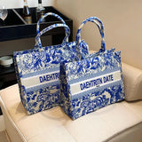 Embroidery Canvas Totes Handbags Women Shoulder Bags