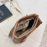 Pleated Women's Handbag Large Tote Shoulder Crossbody Bag