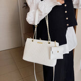 Pleated Women's Handbag Large Tote Shoulder Crossbody Bag