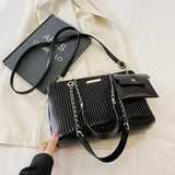 Pleated Women's Handbag Large Tote Shoulder Crossbody Bag