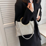 Bling Rhinestones Evening Handbag Chain Shoulder Crossbody Tote