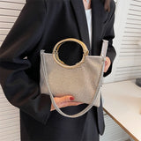 Bling Rhinestones Evening Handbag Chain Shoulder Crossbody Tote