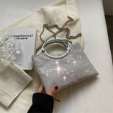 Bling Rhinestones Evening Handbag Chain Shoulder Crossbody Tote