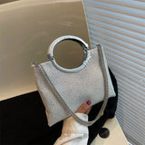 Bling Rhinestones Evening Handbag Chain Shoulder Crossbody Tote