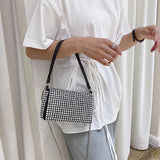 Bright Diamond Shoulder Bag Women PU Leather Crossbody Bag